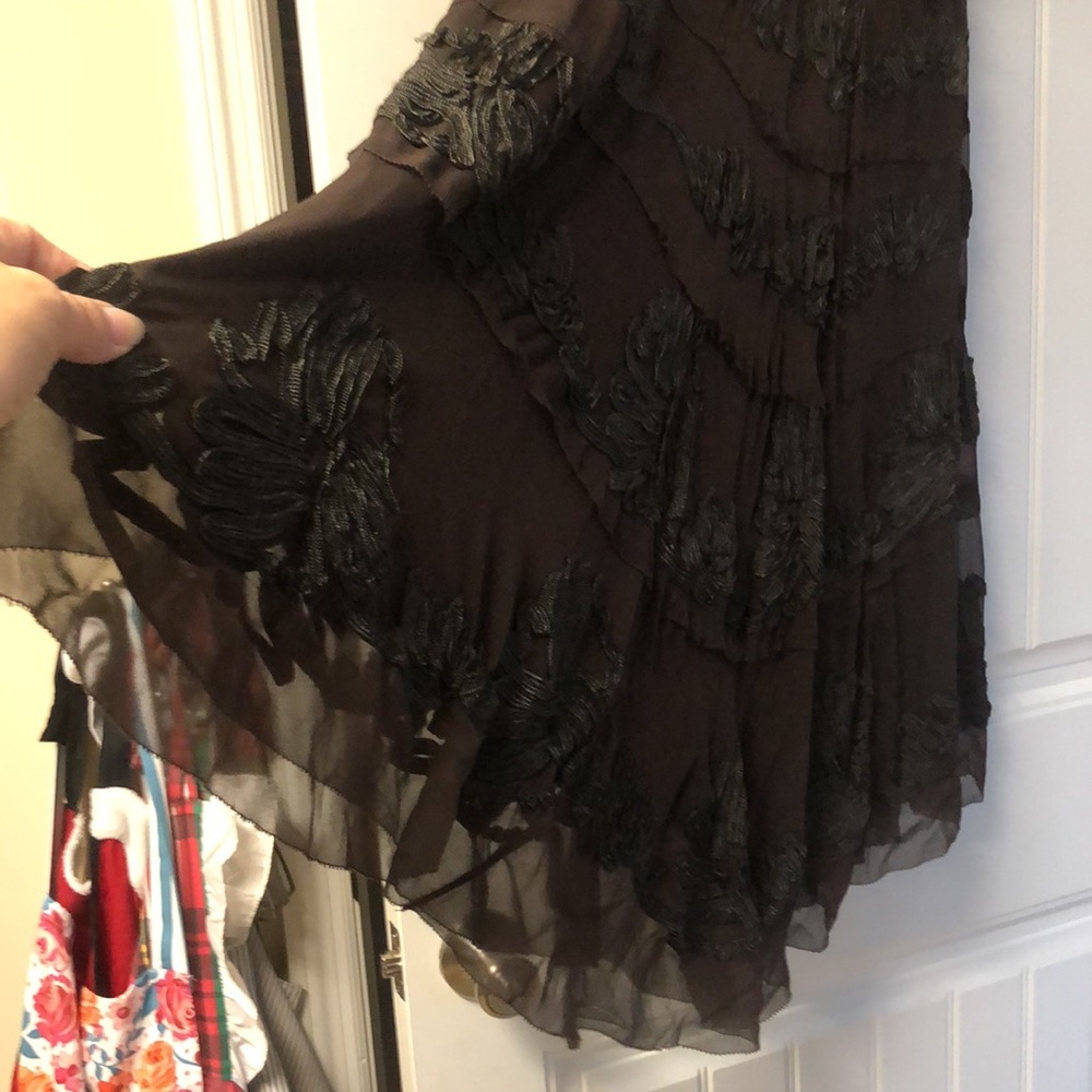 ECTETERA 100% silk, with lining, maxi skirt